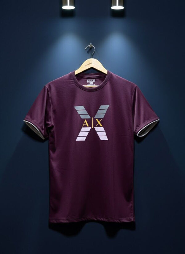 X-Series Burgundy performance graphic t-shirt